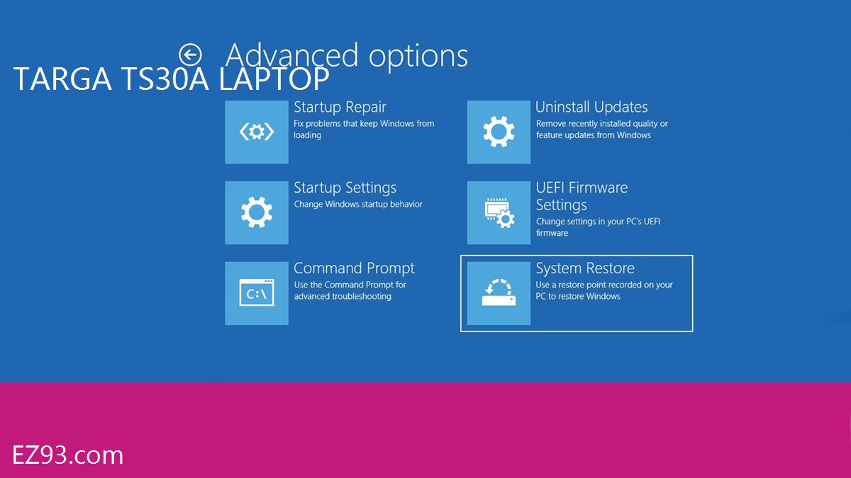 Easy Targa TS30A Laptop windows recovery