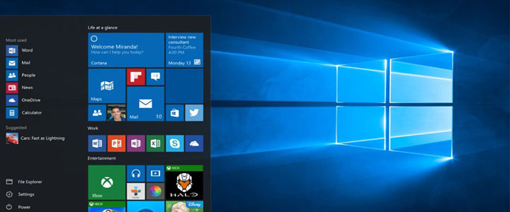 Blue Windows 10 Desktop