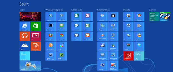 Standard Windows 8 Desktop