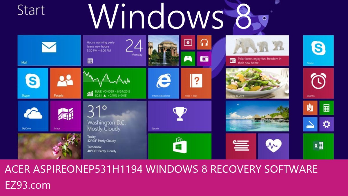 Acer Aspire One-P531h-1194 Windows 8 screen shot