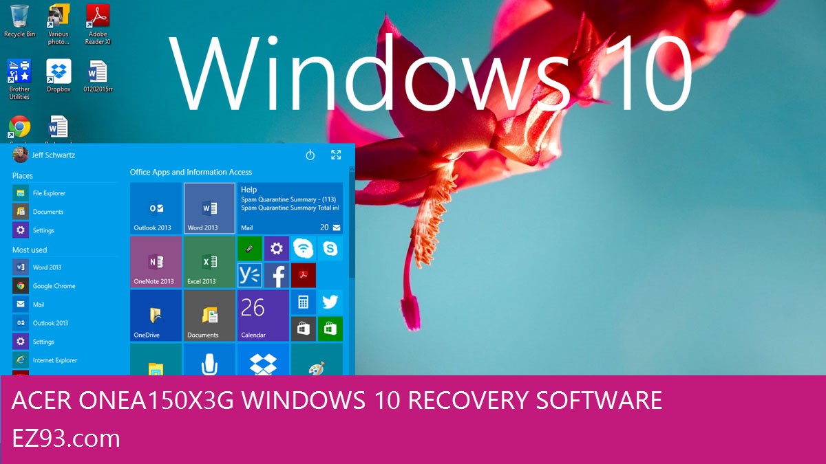 Acer One A150X-3G Windows 10 screen shot