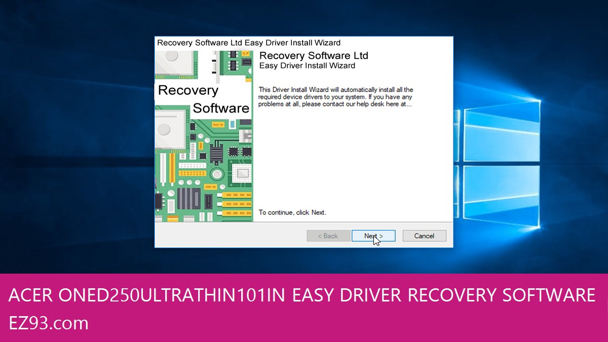 Acer One D250 - Ultra-Thin 10.1in. Easy Driver Recovery