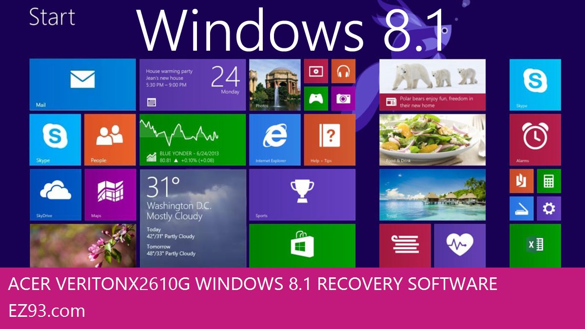 Acer Veriton X2610G Windows 8.1 screen shot