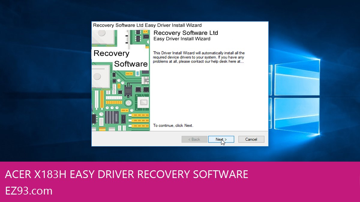 Acer X183H Easy Driver Recovery
